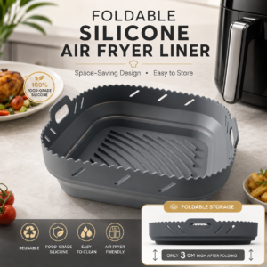 Deep Foldable Square Silicone Air Fryer Liner