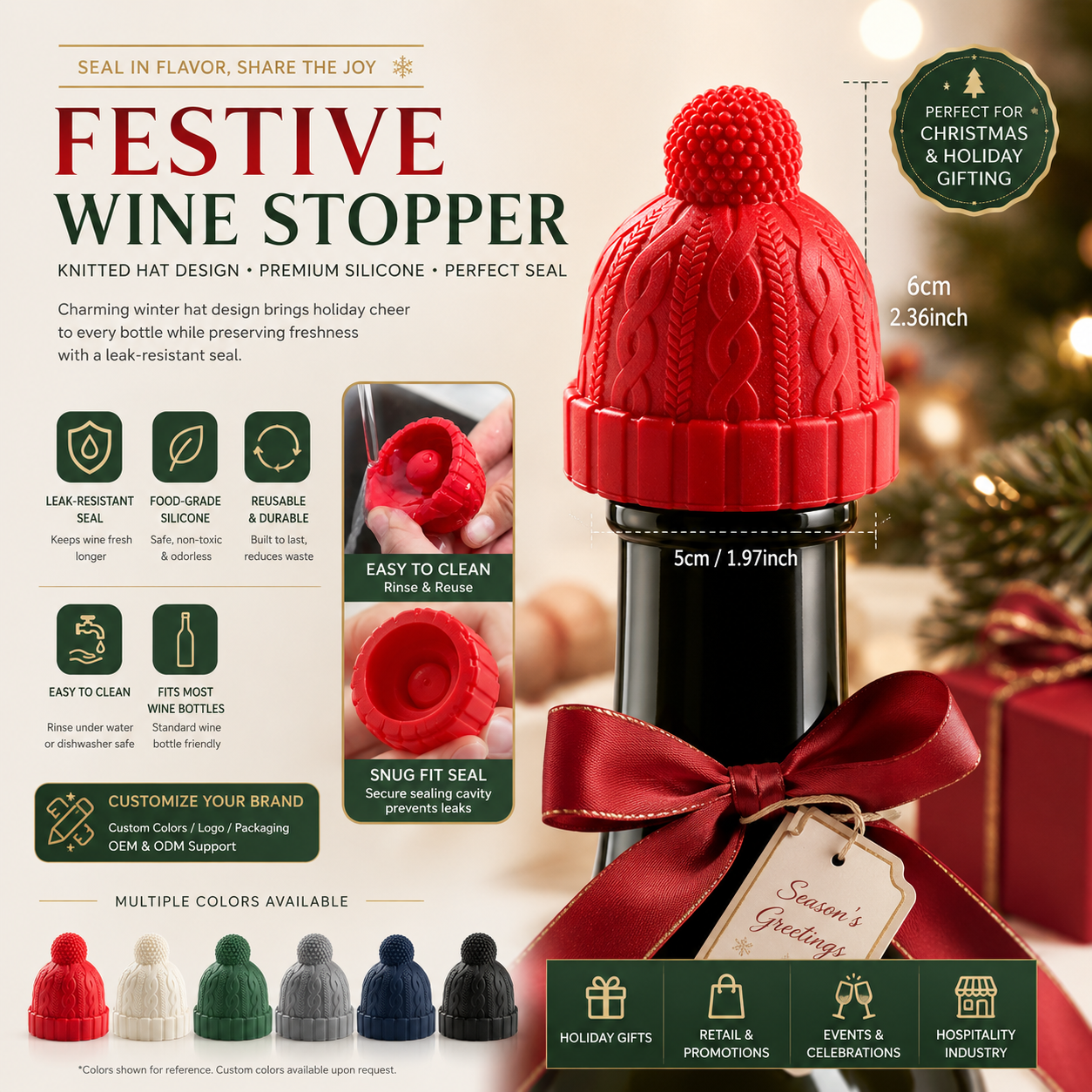Silicone Wine Bottle Stopper