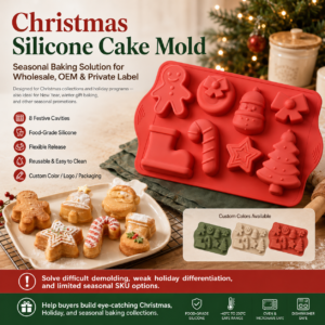 Christmas Silicone Cake Mold | Holiday Baking Mold for Cakes, Chocolate, Dessert & Seasonal Treats