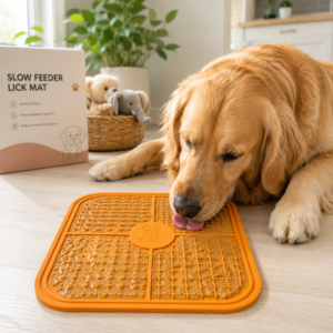 Silicone Slow Feeder Mat for Dogs | Pet Lick Mat & Interactive Feeding Pad for Healthy Eating