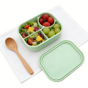 Divided Silicone Lunch Box with Lid
