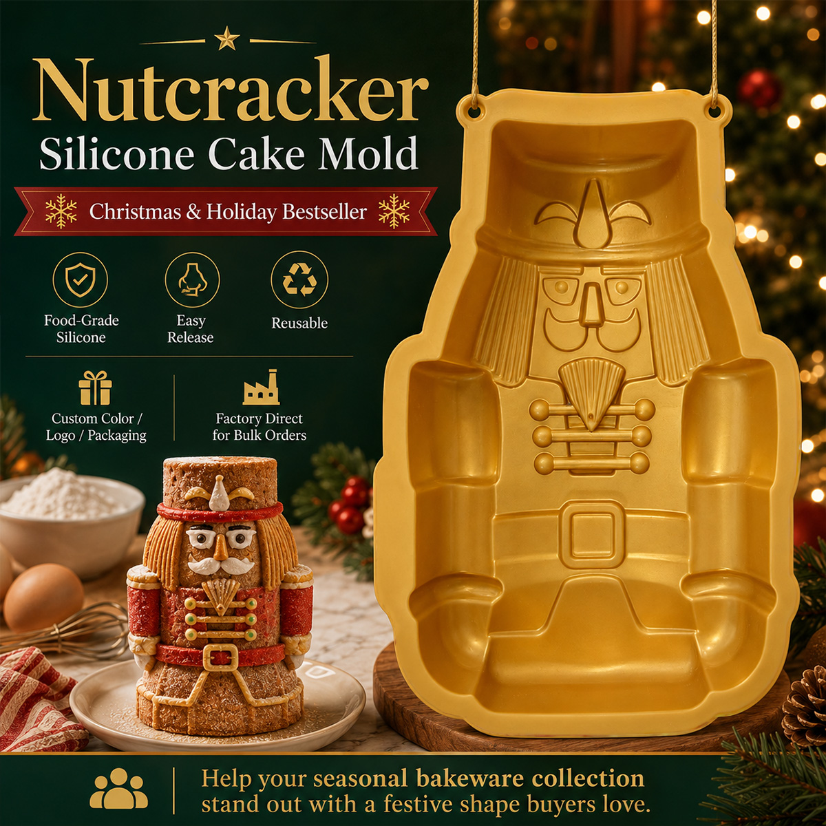 Nutcracker Silicone Cake Mold