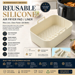 Rectangular Silicone Air Fryer Liner