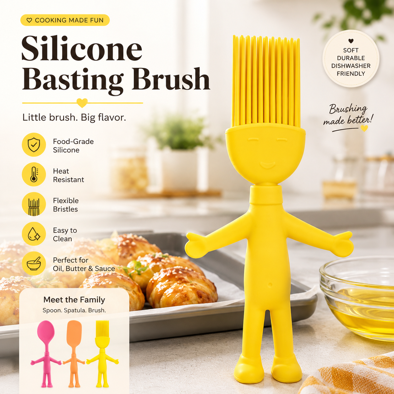 Silicone Character Basting Brush