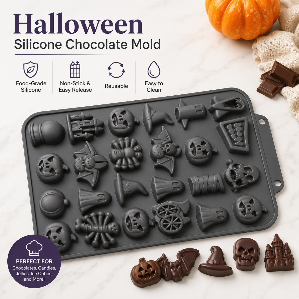 Halloween Silicone Chocolate Mold