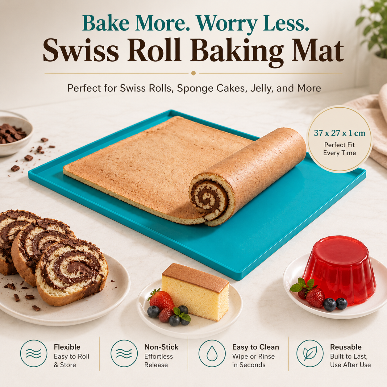 Silicone Swiss Roll Baking Mat