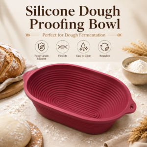 Foldable Oval Silicone Dough Proofing Bowl