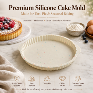 silicone tart cake mold with handles